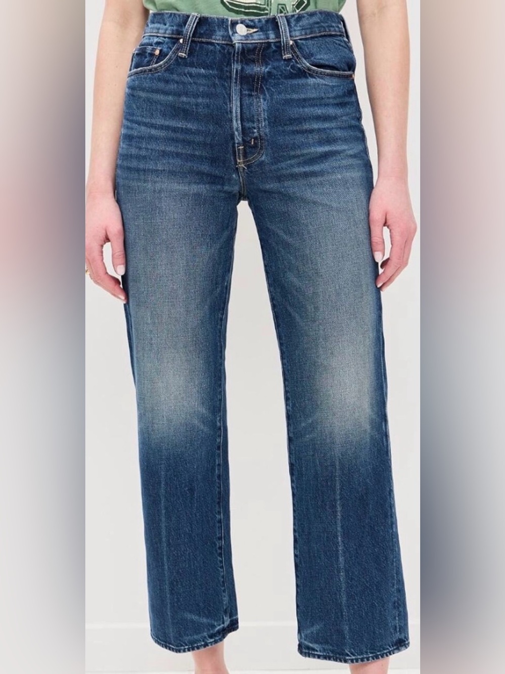 Mother Jeans The Rambler Ankle High Rise Straight 100% Cotton Well Stacked 31